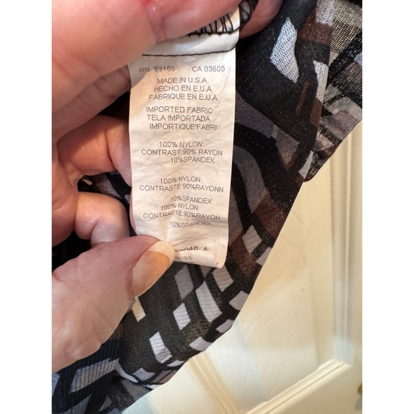 Karen Kane plus‎ size blouse size 2X.  Black and grey in color - Picture 3 of 4